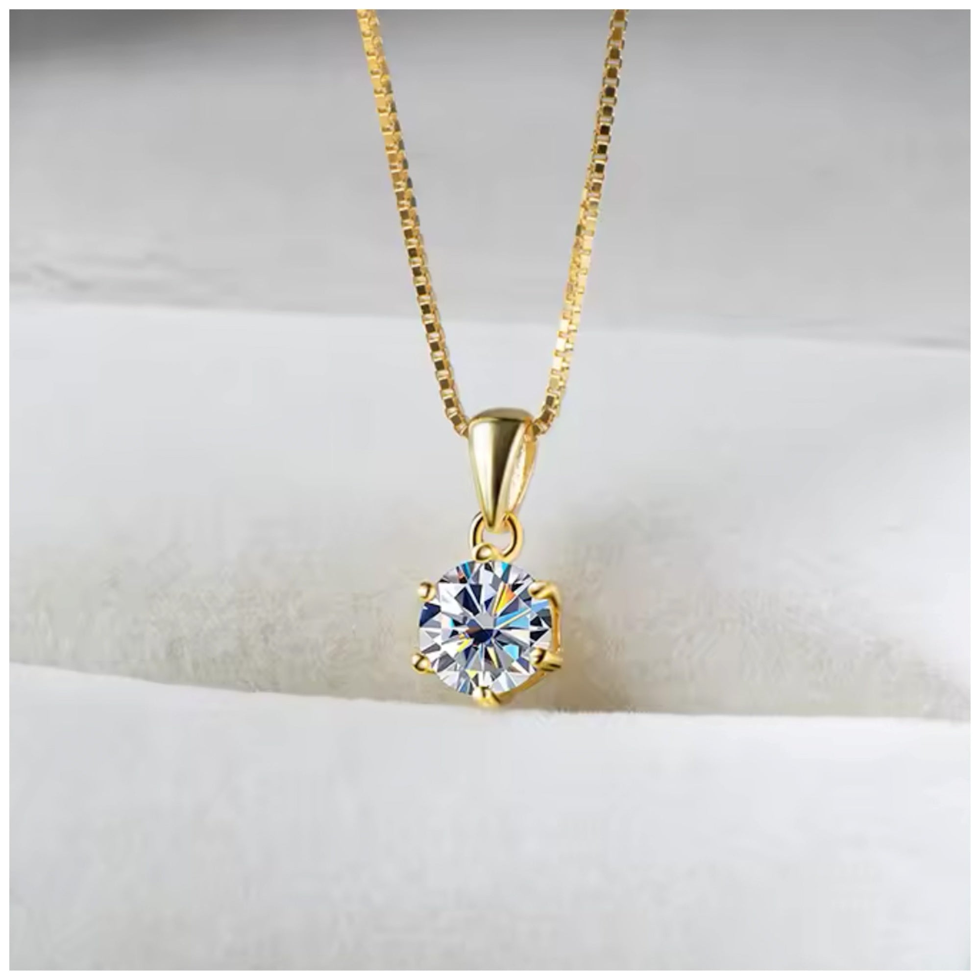 Colar Moissanite Ponto de Luz