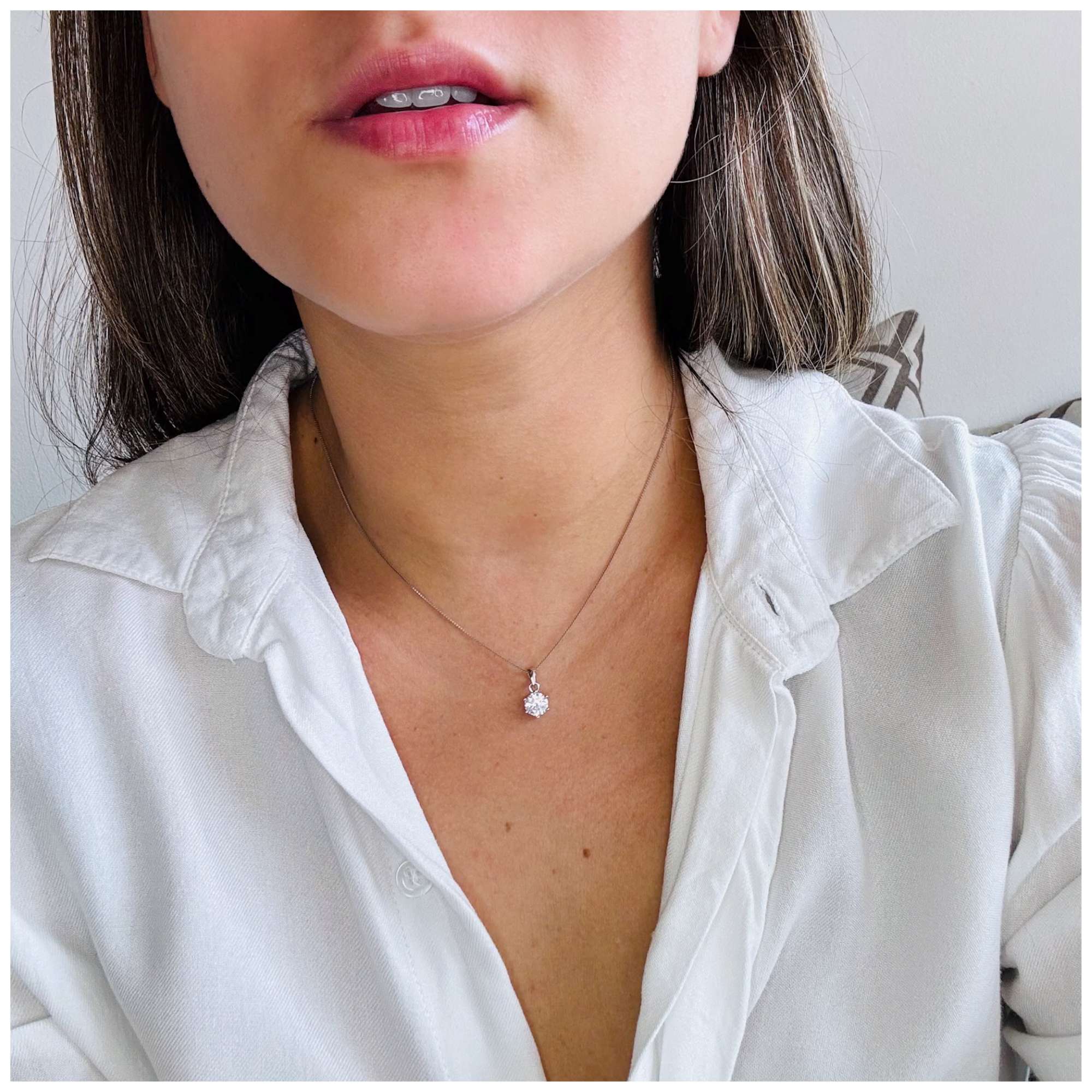 Colar Moissanite Ponto de Luz