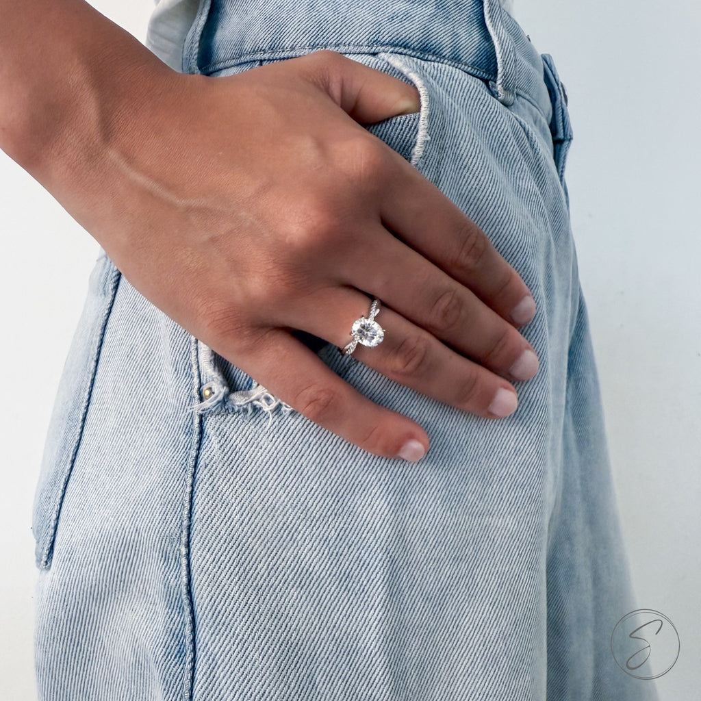 Solitário Moissanite Uno