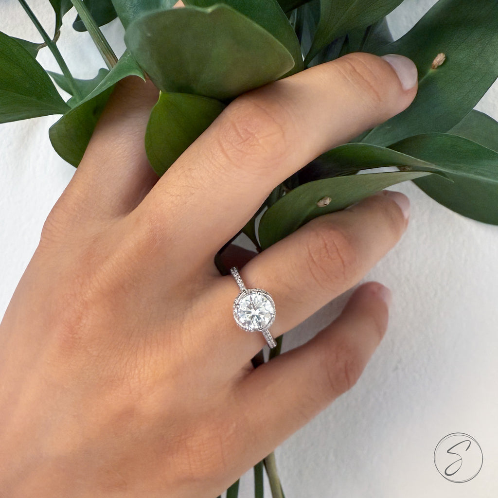Solitário Moissanite Nó