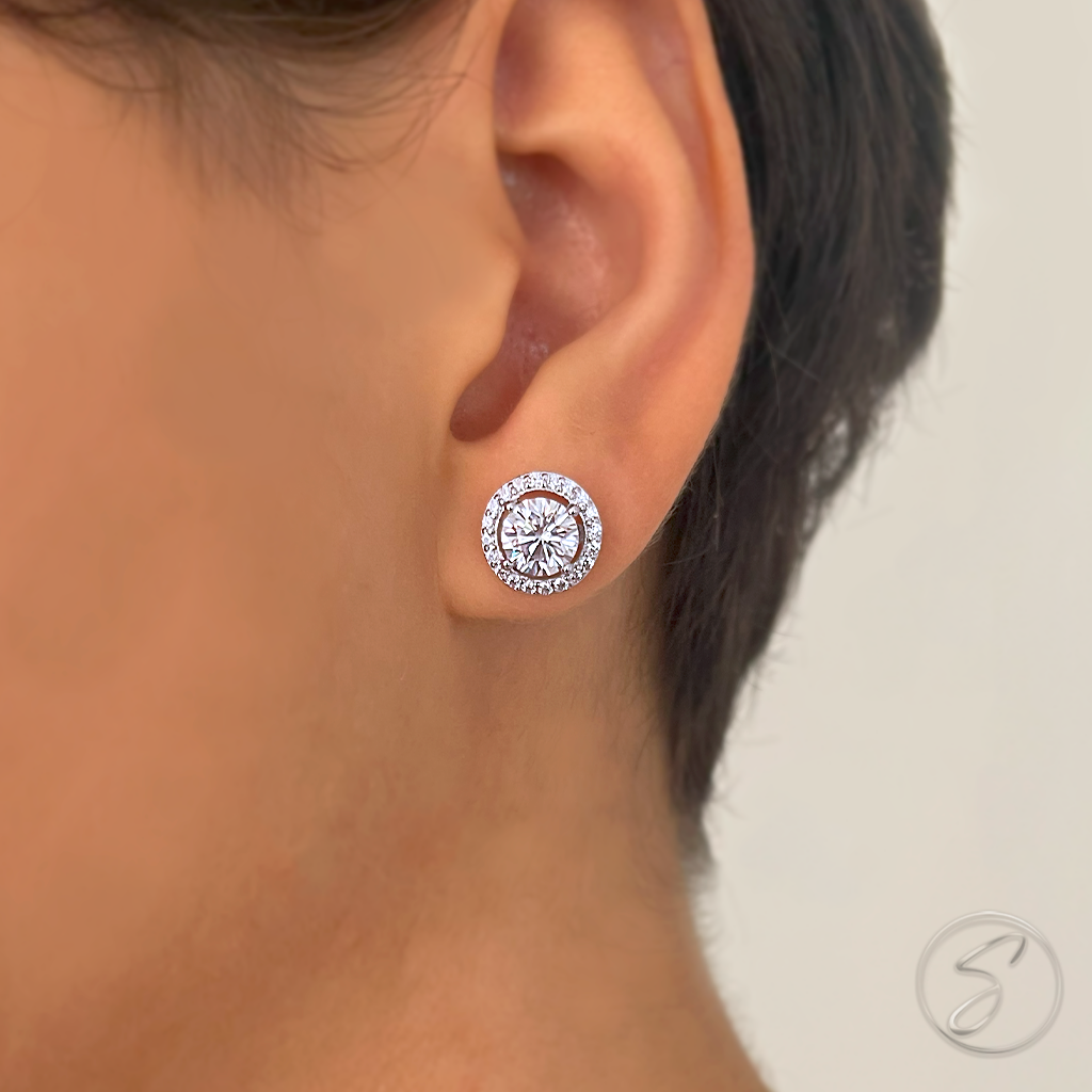 Brincos Moissanite Luz
