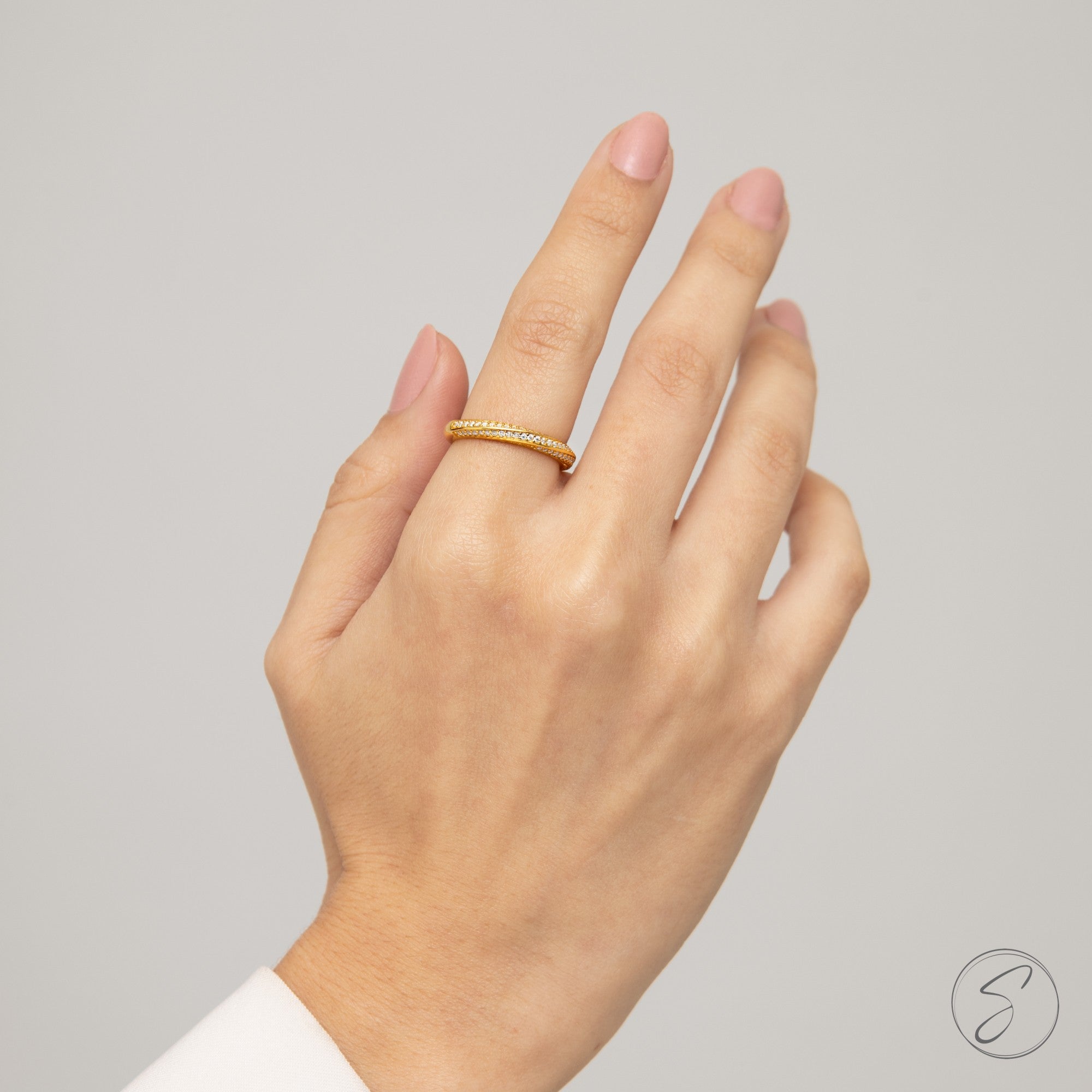 Aliança Moissanite Torcida