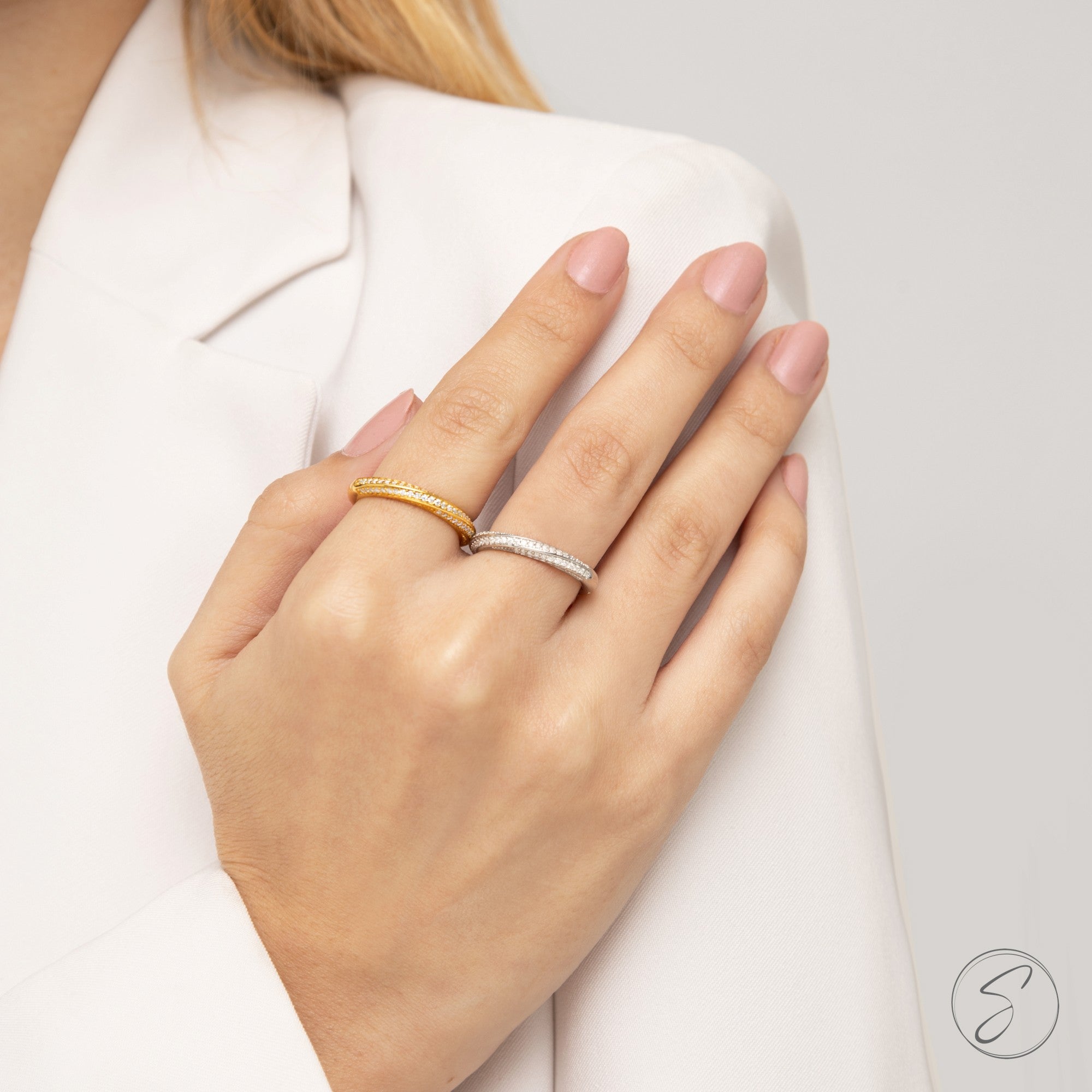 Aliança Moissanite Torcida