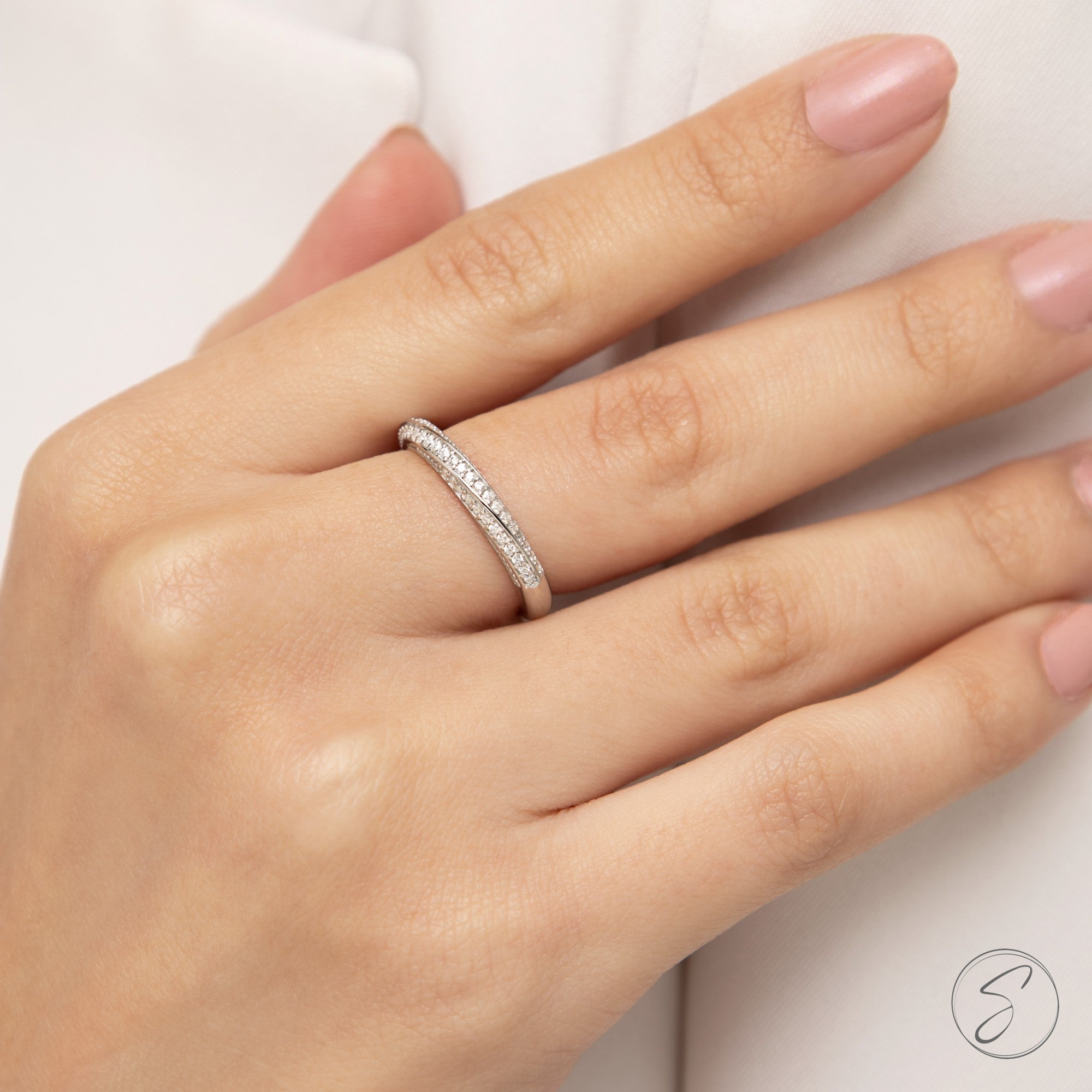 Aliança Moissanite Torcida