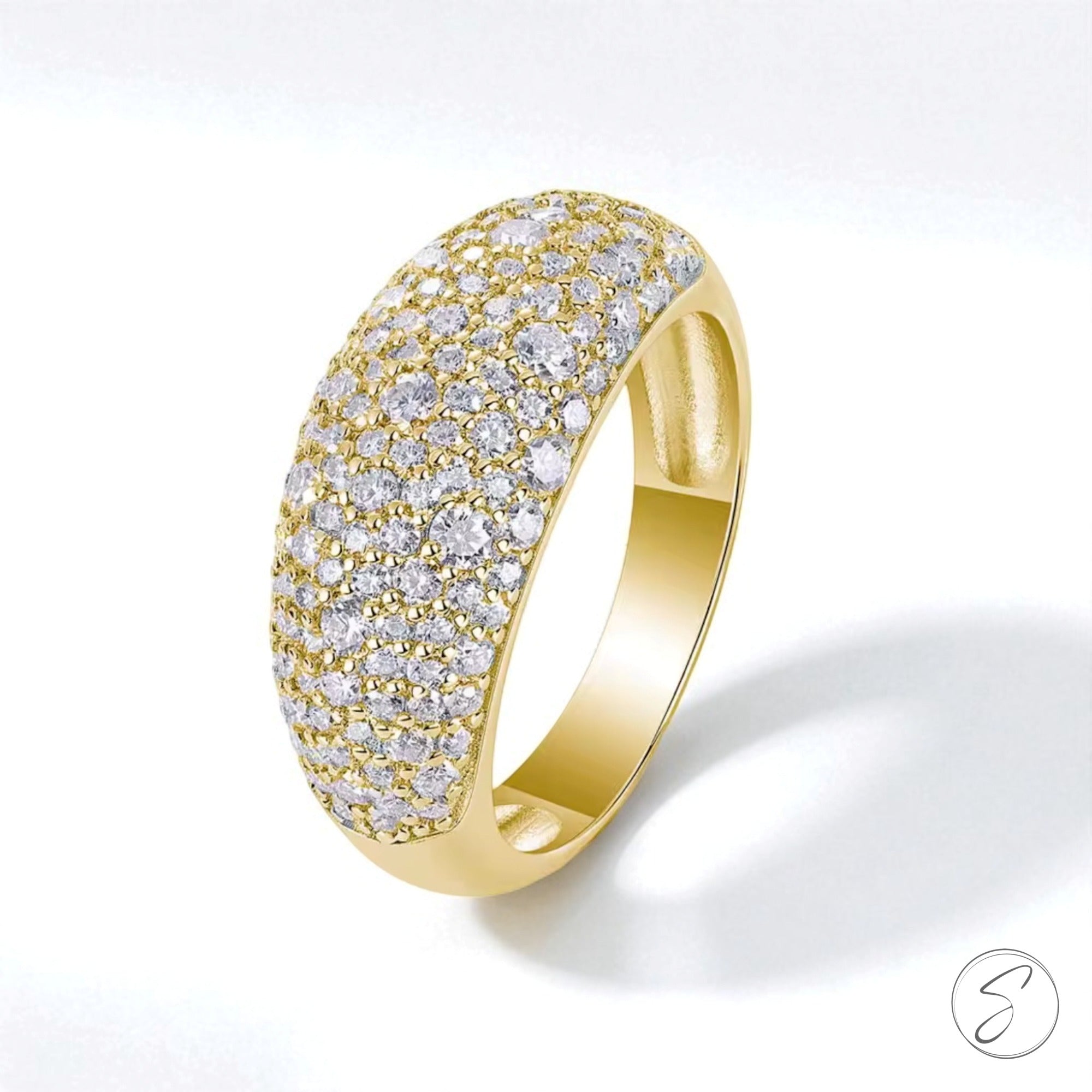 Anel Moissanite Bombê