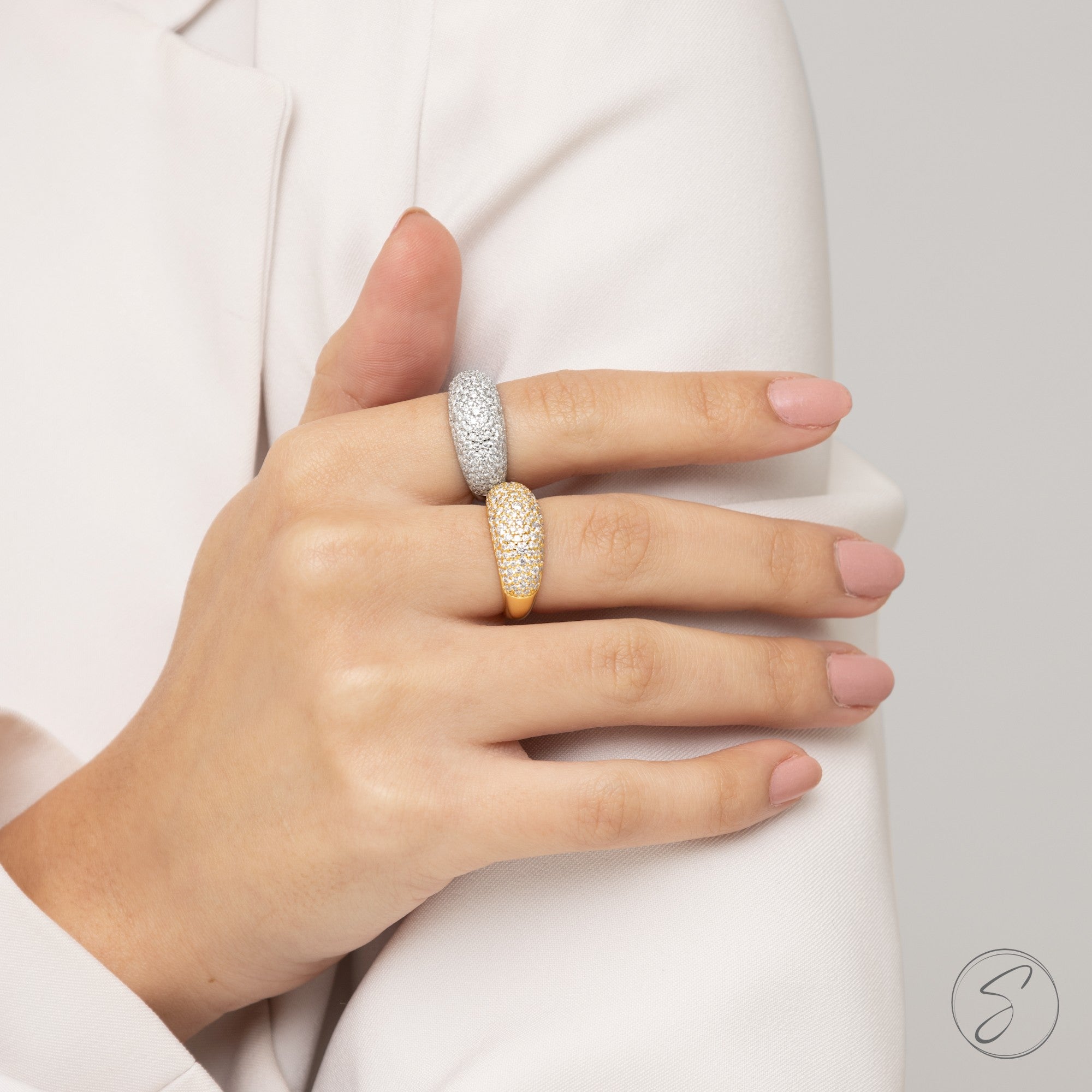 Anel Moissanite Bombê