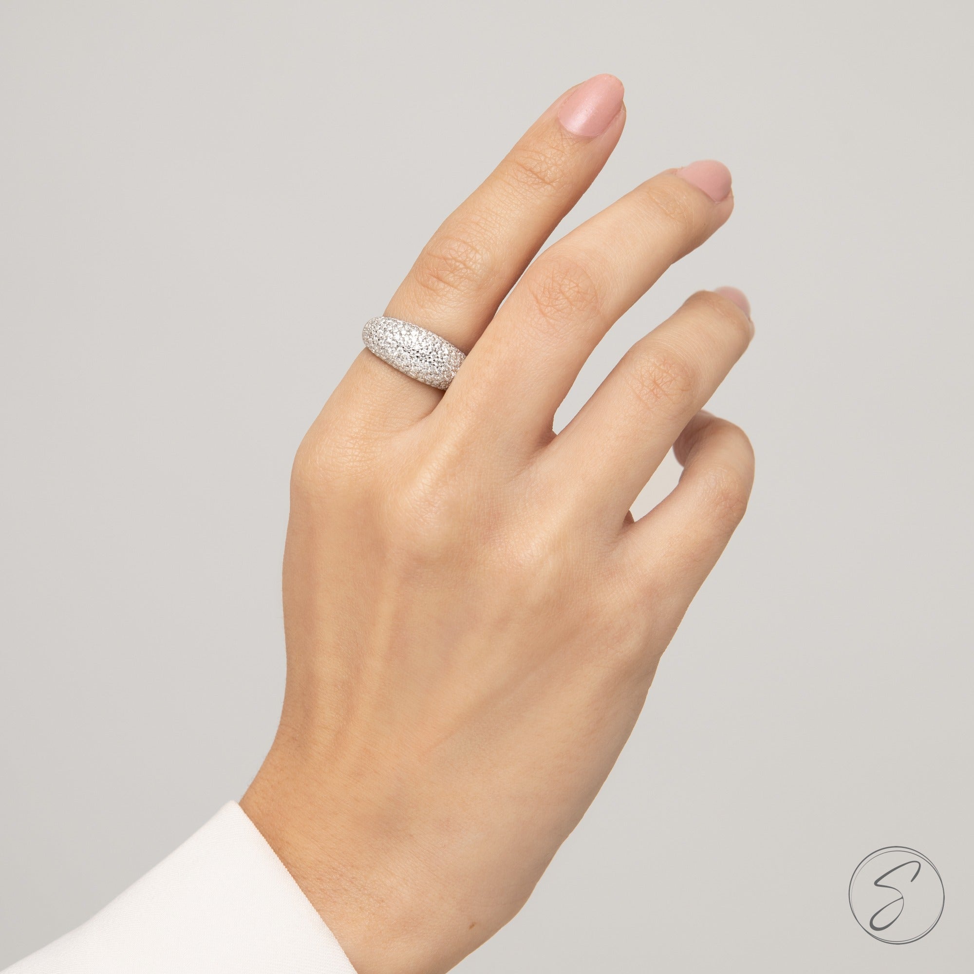 Anel Moissanite Bombê