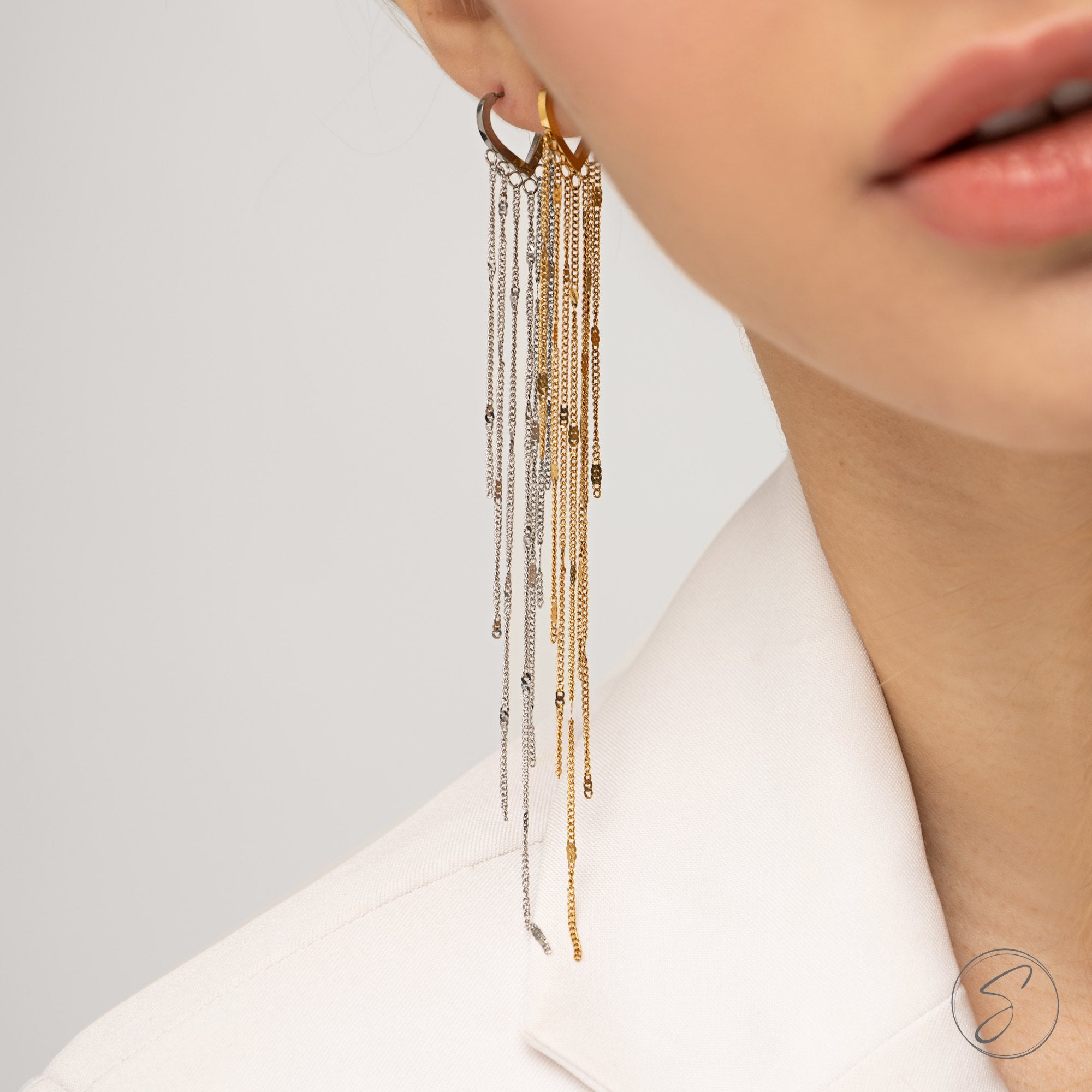 Brinco Alongado Coração