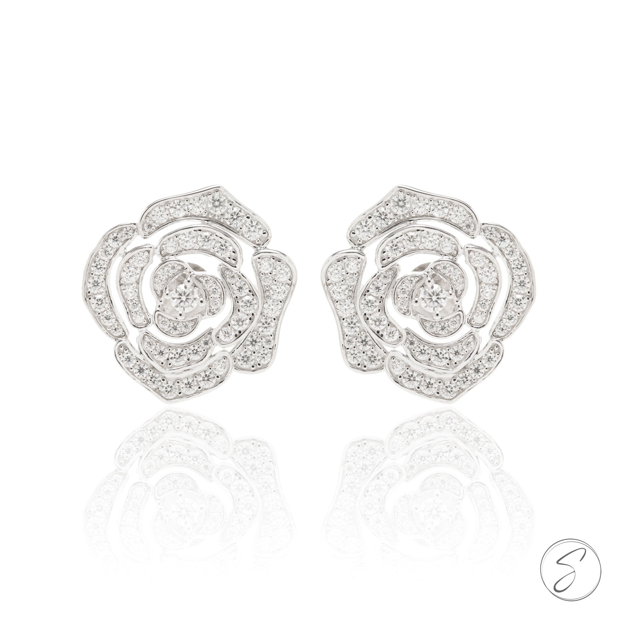 Brinco Moissanite Peônia