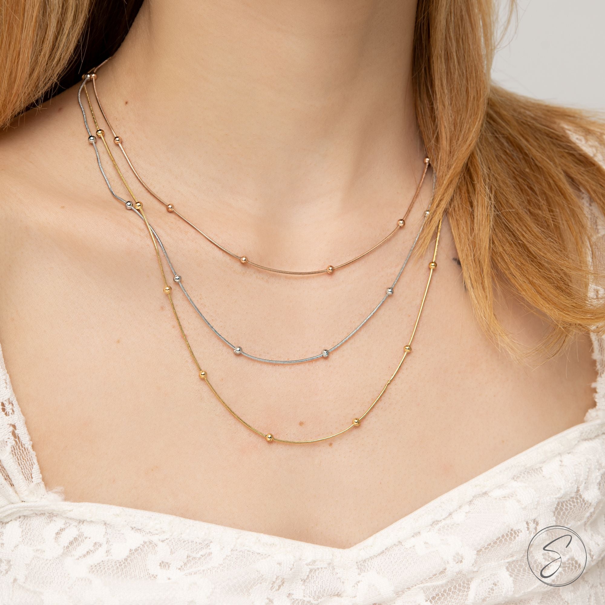 Colar Dots Triplo
