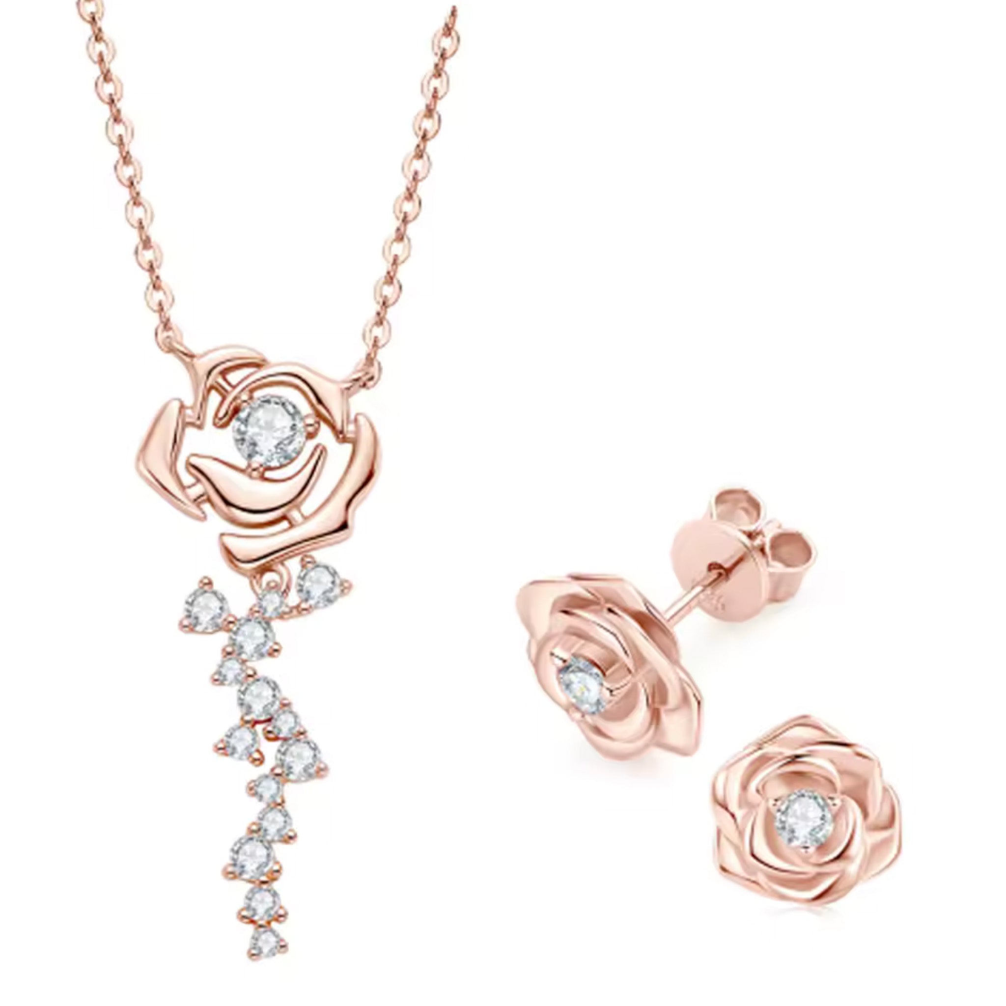 Conjunto Moissanite Rosa