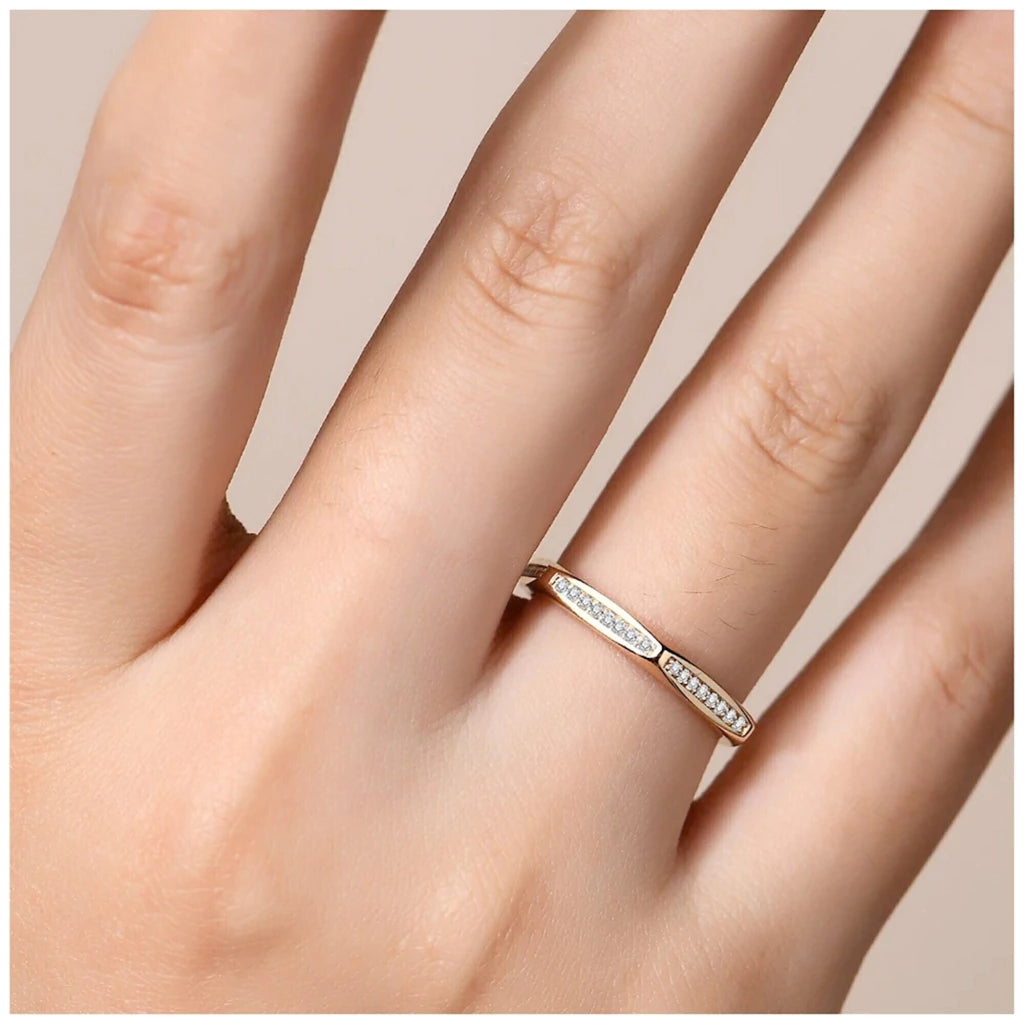 Aliança Moissanite Sextavada