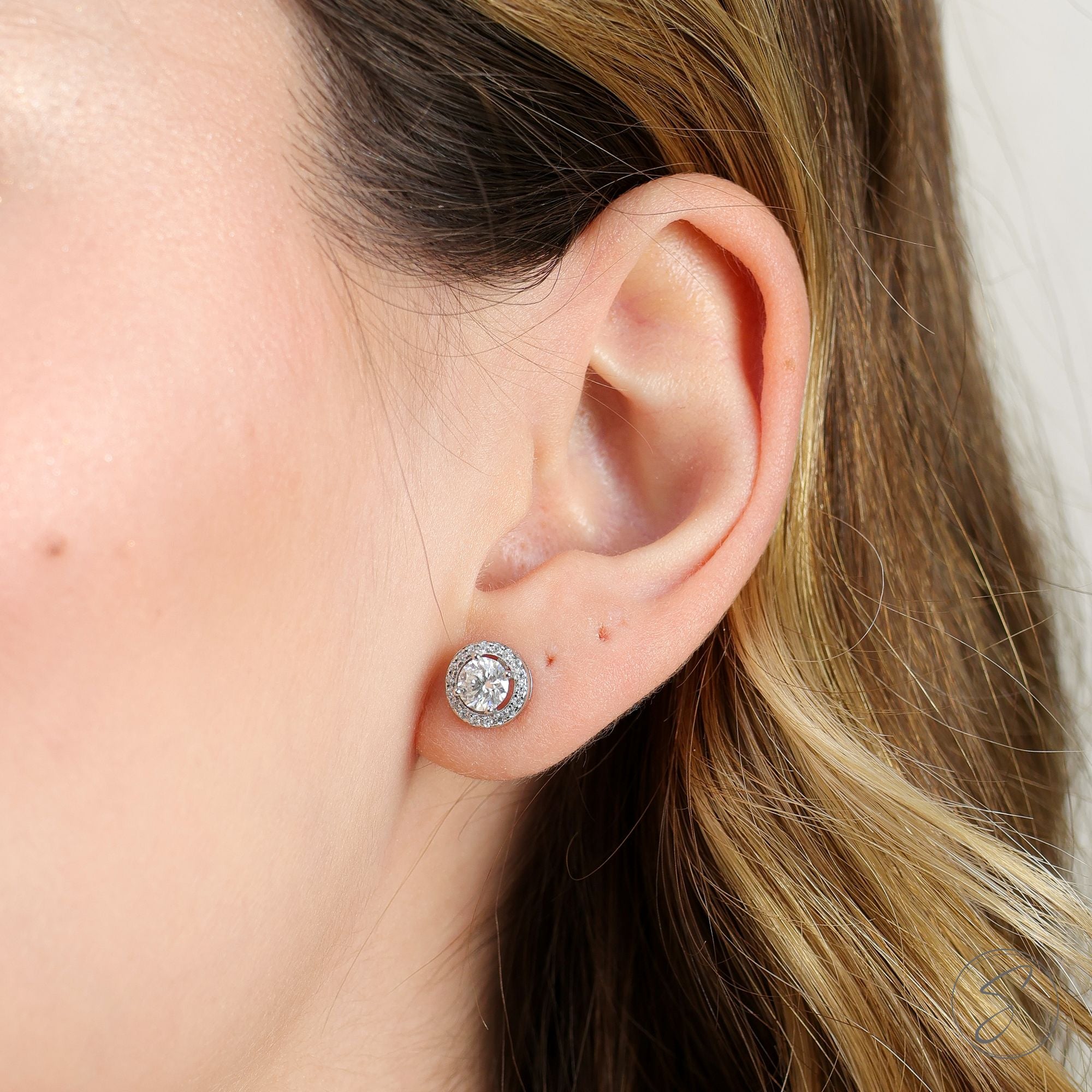 Brincos Moissanite Luz