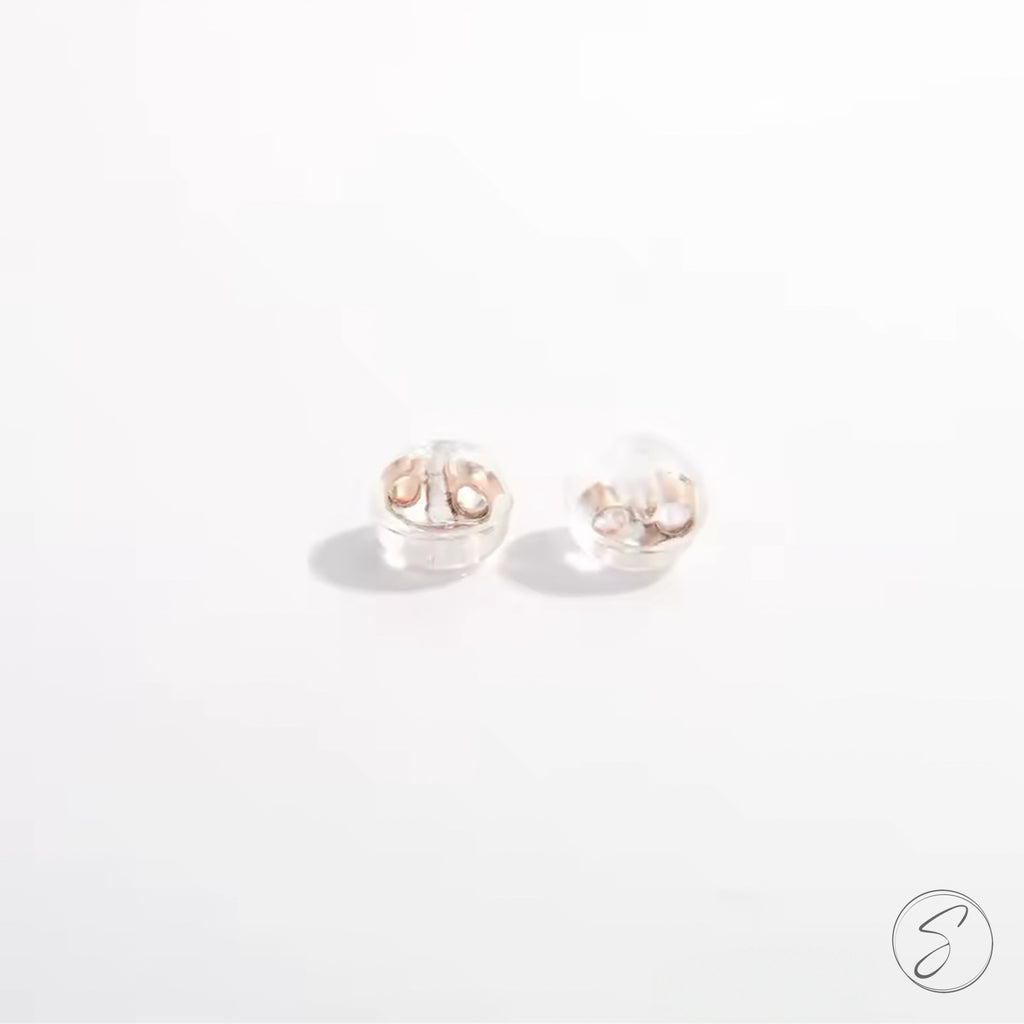 Tarrachas de Prata com Silicone