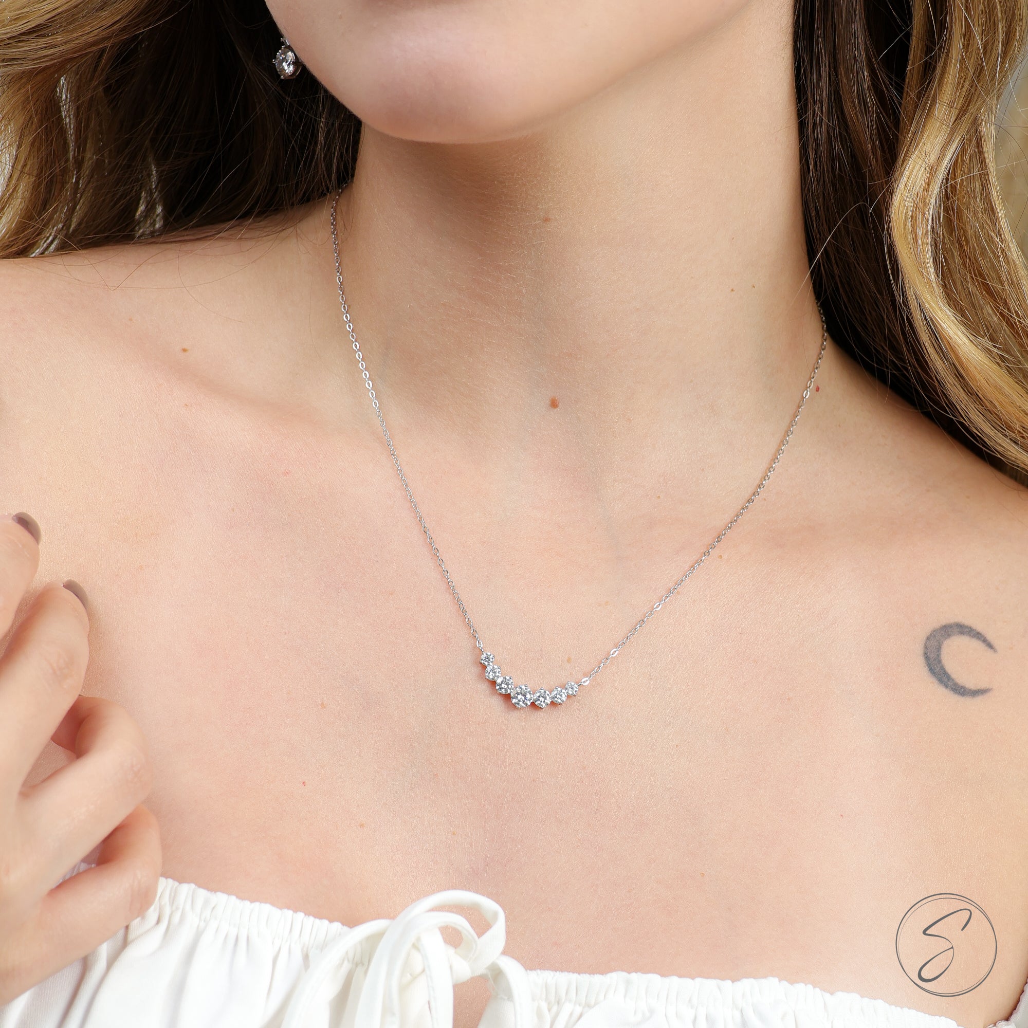 Colar Moissanite Juno