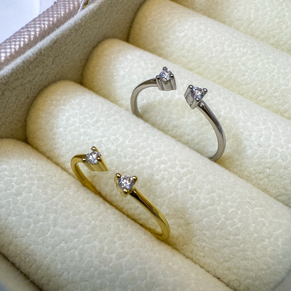 Anel Moissanite Gota